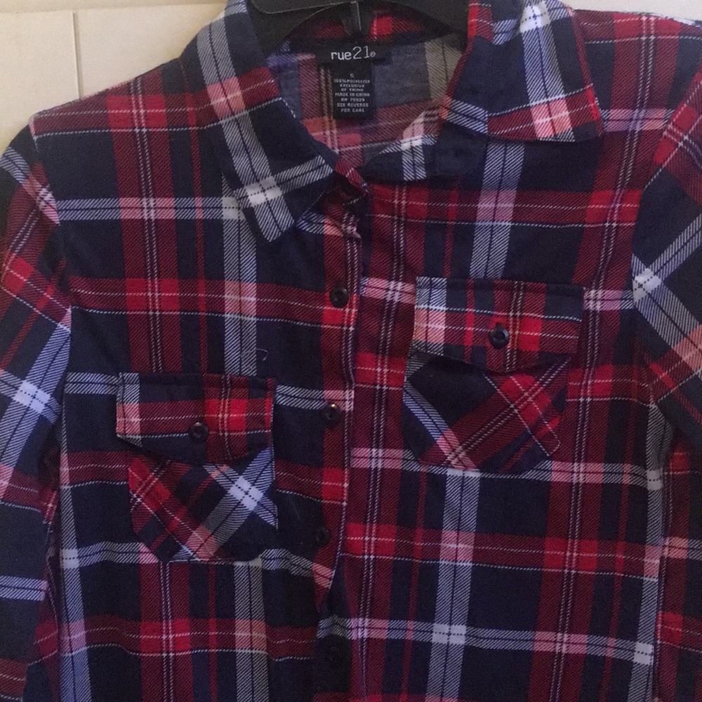 Red and blue flannel